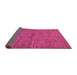 Sideview of Abstract Pink Modern Rug, abs107pnk