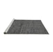 Sideview of Machine Washable Abstract Gray Modern Rug, wshabs107gry