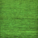 Square Machine Washable Abstract Green Modern Area Rugs, wshabs107grn