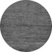 Round Abstract Gray Modern Rug, abs107gry