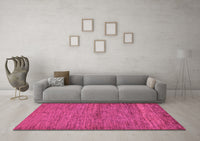 Machine Washable Abstract Pink Modern Rug, wshabs107pnk