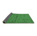 Sideview of Abstract Emerald Green Modern Rug, abs107emgrn