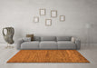 Machine Washable Abstract Orange Modern Area Rugs in a Living Room, wshabs107org