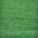 Square Machine Washable Abstract Emerald Green Modern Area Rugs, wshabs107emgrn