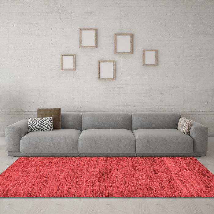 Modern Red Washable Rugs