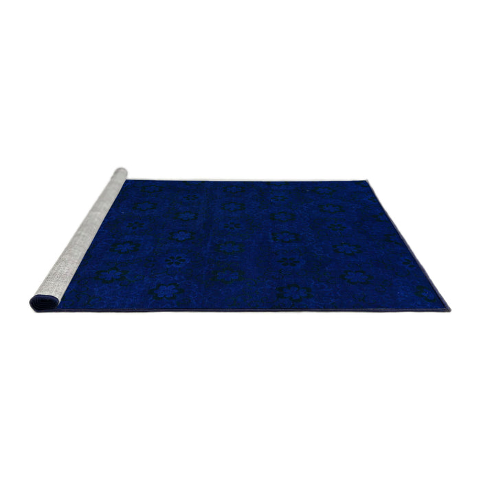Sideview of Machine Washable Abstract New Midnight Blue Rug, wshabs108