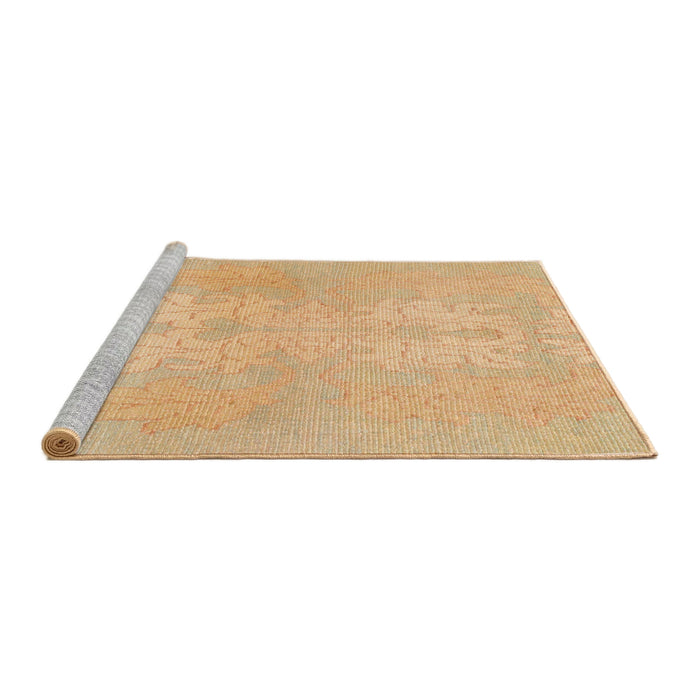 Sideview of Machine Washable Abstract Orange Rug, wshabs1080