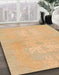 Machine Washable Abstract Orange Rug in a Family Room, wshabs1080