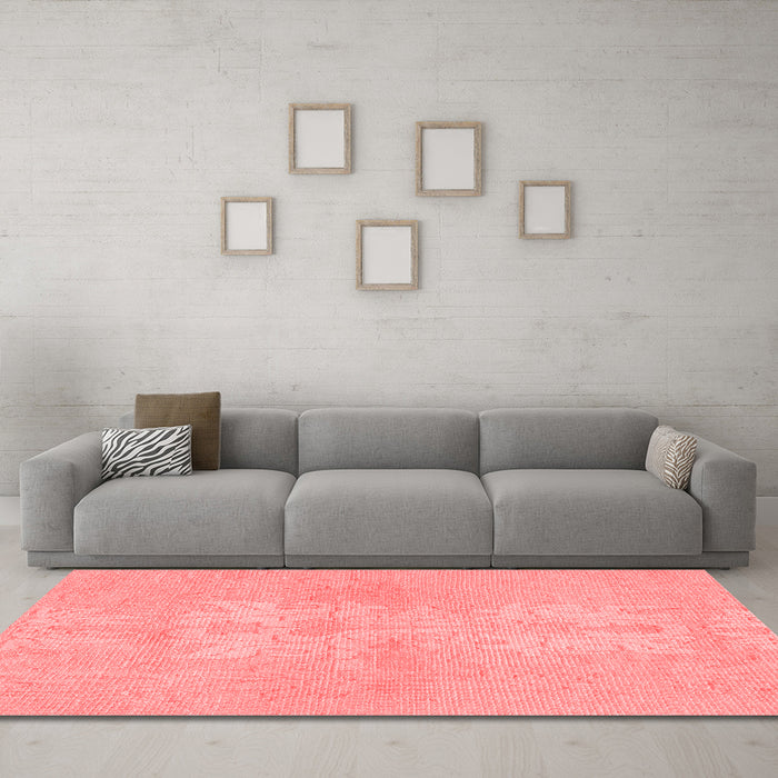 Modern Red Washable Rugs