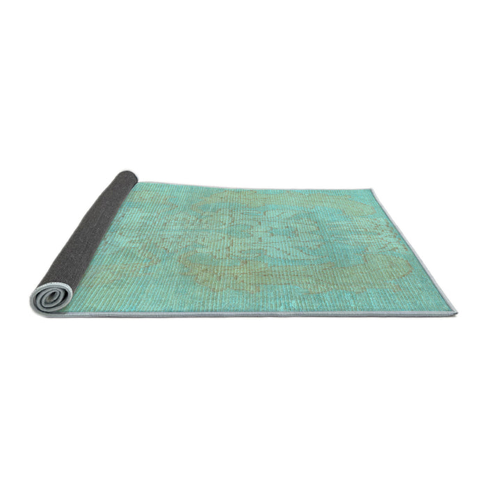 Sideview of Abstract Light Blue Modern Rug, abs1080lblu