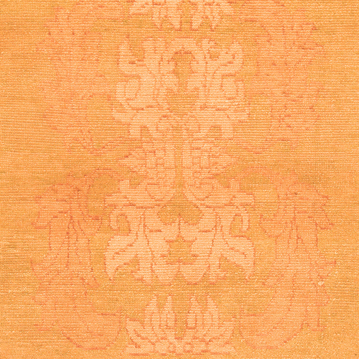 Square Machine Washable Abstract Orange Modern Area Rugs, wshabs1080org