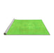 Sideview of Machine Washable Abstract Green Modern Area Rugs, wshabs1080grn