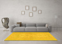 Machine Washable Abstract Yellow Modern Rug, wshabs1080yw