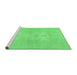 Sideview of Machine Washable Abstract Emerald Green Modern Area Rugs, wshabs1080emgrn