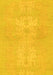 Machine Washable Abstract Yellow Modern Rug, wshabs1080yw