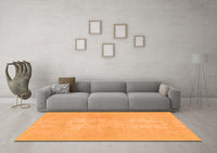 Machine Washable Abstract Orange Modern Rug, wshabs1080org