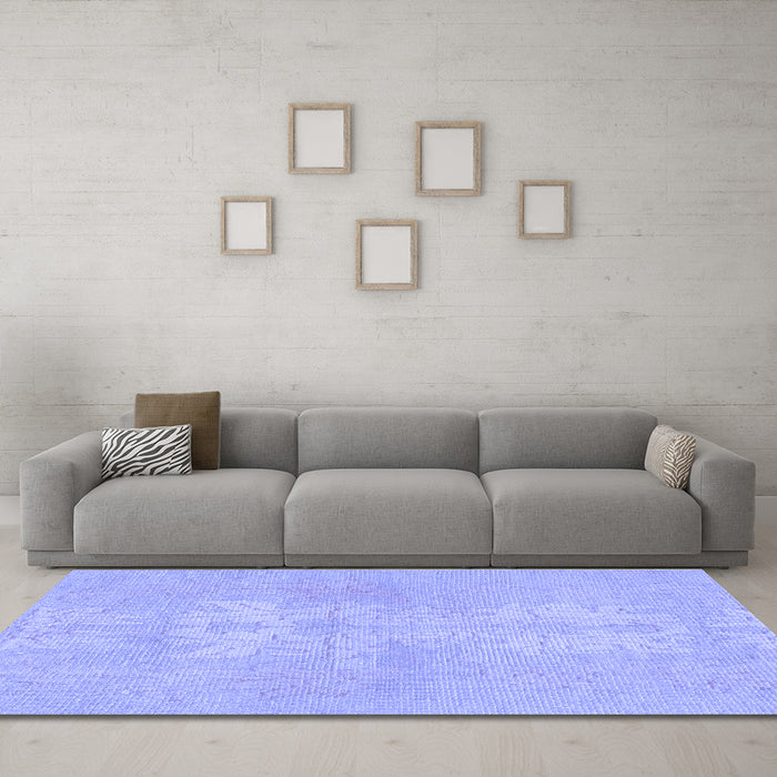 Machine Washable Abstract Blue Modern Rug in a Living Room, wshabs1080blu