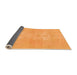 Sideview of Abstract Orange Modern Rug, abs1080org