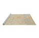 Sideview of Machine Washable Abstract Khaki Gold Rug, wshabs1081