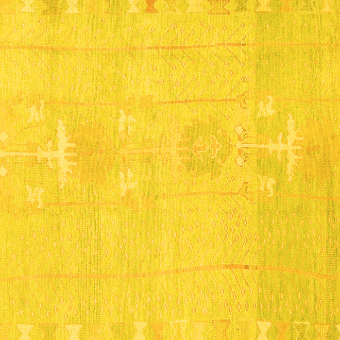 Square Abstract Yellow Modern Rug, abs1081yw