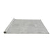 Sideview of Machine Washable Abstract Gray Modern Rug, wshabs1081gry