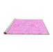 Sideview of Machine Washable Abstract Pink Modern Rug, wshabs1081pnk