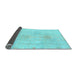 Sideview of Abstract Light Blue Modern Rug, abs1081lblu