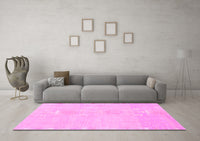 Machine Washable Abstract Pink Modern Rug, wshabs1081pnk