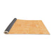 Sideview of Abstract Orange Modern Rug, abs1081org