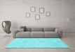 Machine Washable Abstract Light Blue Modern Rug in a Living Room, wshabs1081lblu