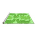 Sideview of Machine Washable Abstract Green Modern Area Rugs, wshabs1082grn