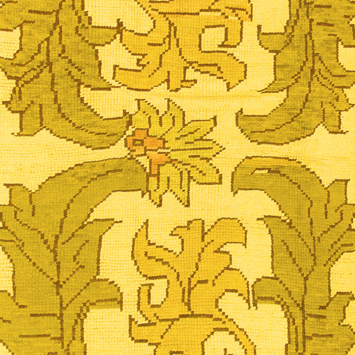 Machine Washable Abstract Yellow Modern Rug, wshabs1082yw