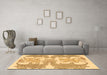 Machine Washable Abstract Brown Modern Rug in a Living Room,, wshabs1082brn