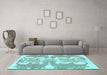 Machine Washable Abstract Light Blue Modern Rug in a Living Room, wshabs1082lblu