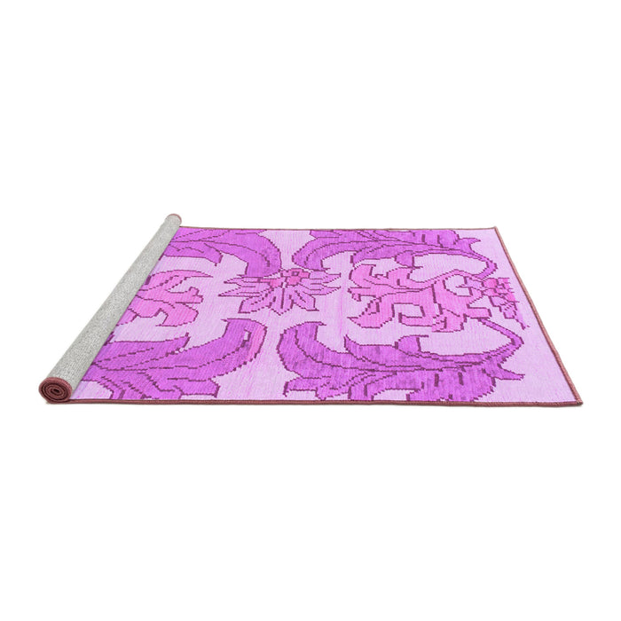 Sideview of Machine Washable Abstract Purple Modern Area Rugs, wshabs1082pur