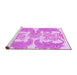 Sideview of Machine Washable Abstract Purple Modern Area Rugs, wshabs1082pur
