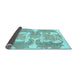 Sideview of Abstract Light Blue Modern Rug, abs1082lblu