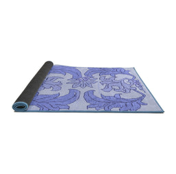 Sideview of Abstract Blue Modern Rug, abs1082blu