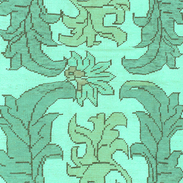 Machine Washable Abstract Turquoise Modern Area Rugs, wshabs1082turq