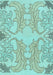 Abstract Light Blue Modern Rug, abs1083lblu