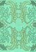 Abstract Turquoise Modern Rug, abs1083turq