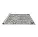 Sideview of Machine Washable Abstract Gray Modern Rug, wshabs1083gry