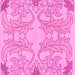 Square Machine Washable Abstract Pink Modern Rug, wshabs1083pnk
