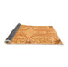 Sideview of Abstract Orange Modern Rug, abs1083org