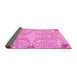 Sideview of Abstract Pink Modern Rug, abs1083pnk