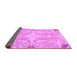 Sideview of Abstract Purple Modern Rug, abs1083pur