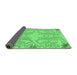 Sideview of Abstract Emerald Green Modern Rug, abs1083emgrn