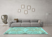 Machine Washable Abstract Light Blue Modern Rug in a Living Room, wshabs1083lblu
