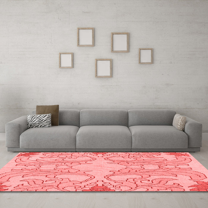 Modern Red Washable Rugs