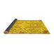 Sideview of Abstract Yellow Modern Rug, abs1083yw